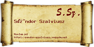 Sándor Szalviusz névjegykártya